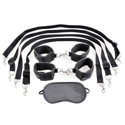shows whats inside the cuff and tether set