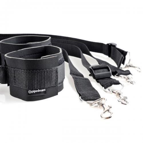 a photo of non metal handcuffs and tethers