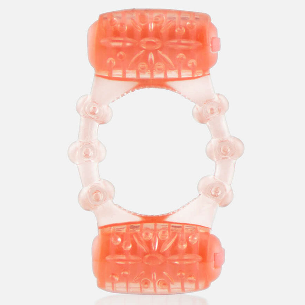 front picture of a dual vibe cock ring