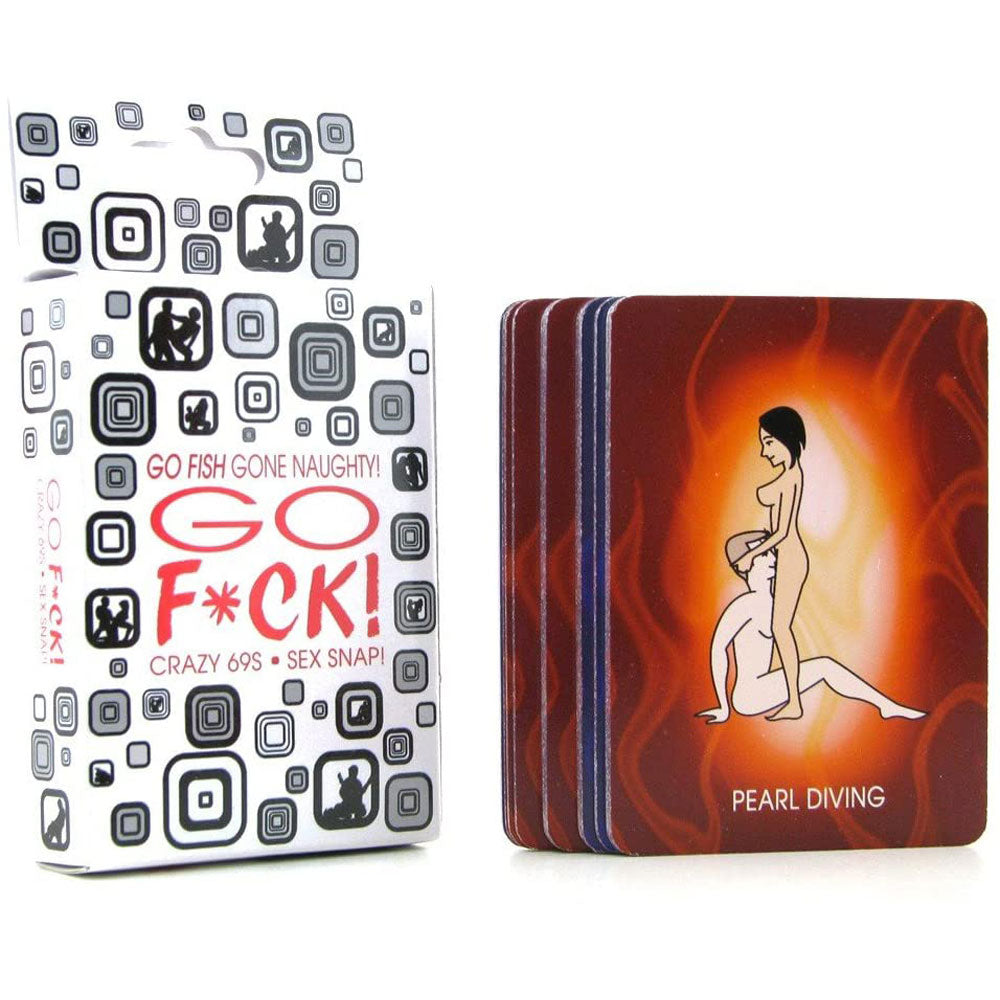 shows an adult card game called go fuck on a white background.