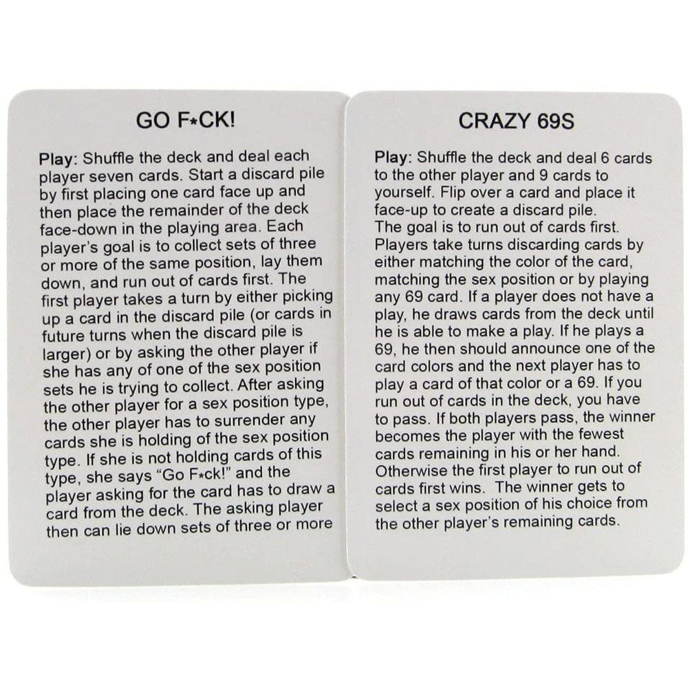 shows instructions on how to play the go fuck card game. on a white background