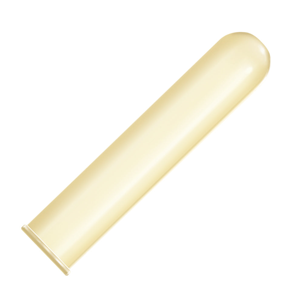 A Trojan Natural Lamb skin condom out of it's wrapper.
