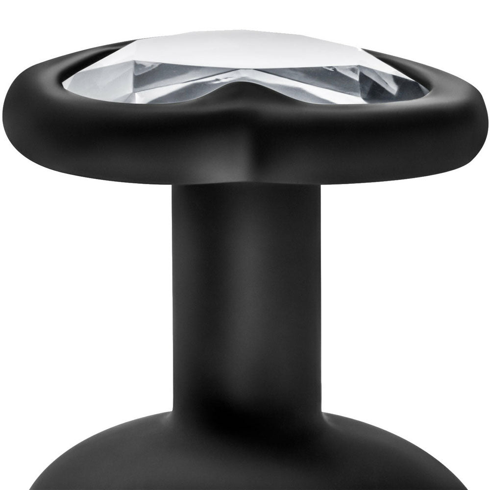 Temptasia Bling Silicone Butt Plug Small - Black