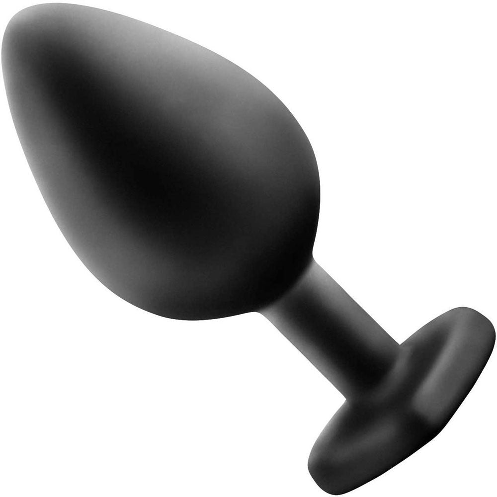 Temptasia Bling Silicone Butt Plug Medium - Black