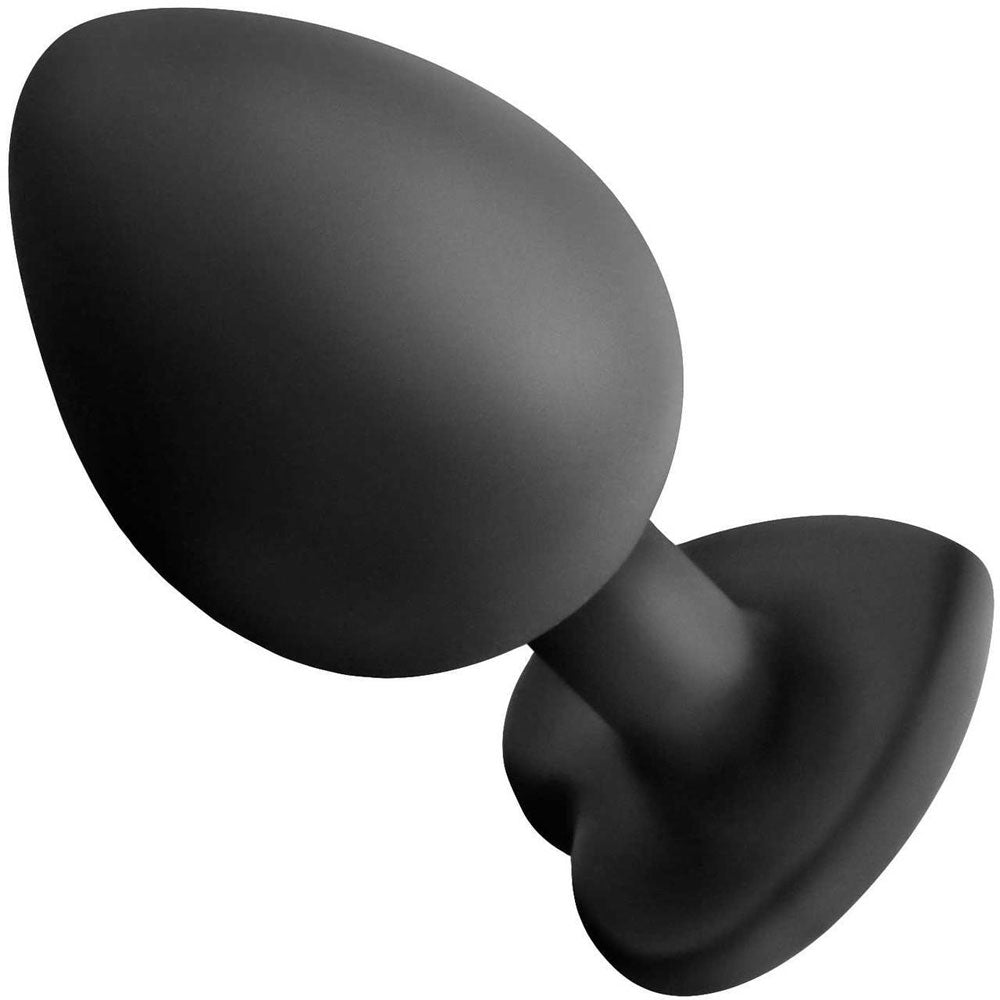 Temptasia Bling Silicone Butt Plug Medium - Black