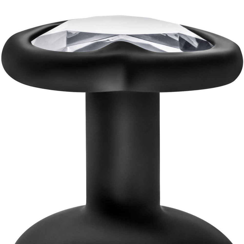Temptasia Bling Silicone Butt Plug Medium - Black