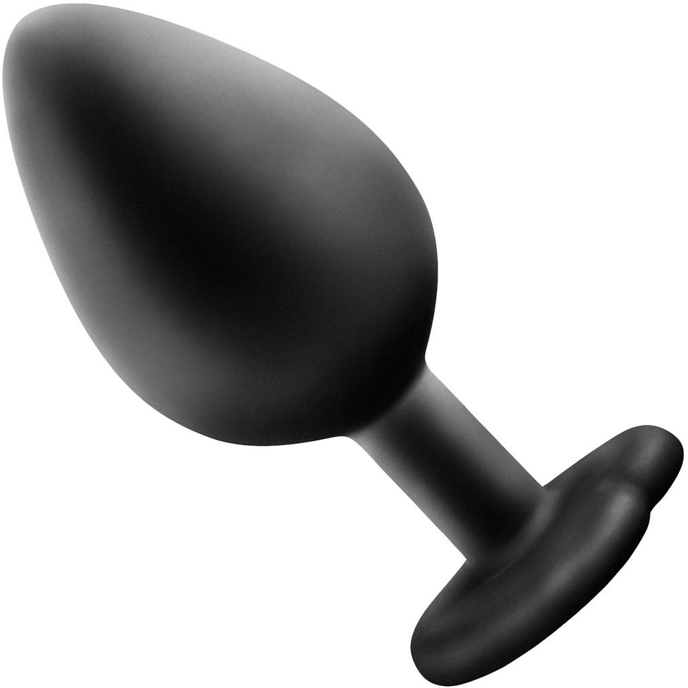 Temptasia Bling Silicone Butt Plug Medium - Black