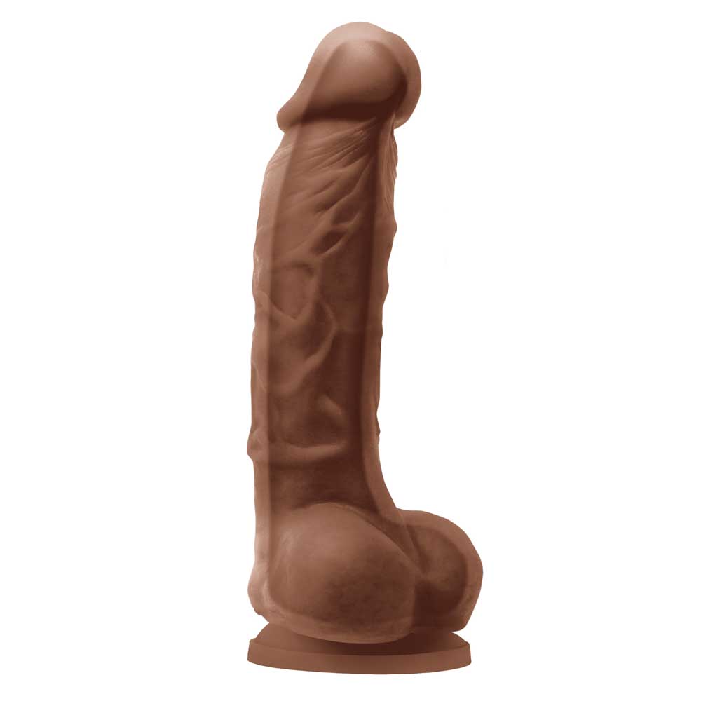 Colours Dual Density Silicone Dildo 5" - Lt Brown