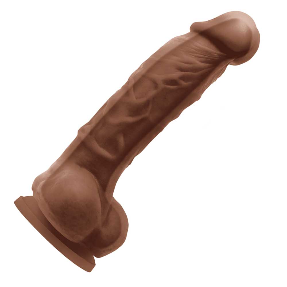 Colours Dual Density Silicone Dildo 5" - Lt Brown