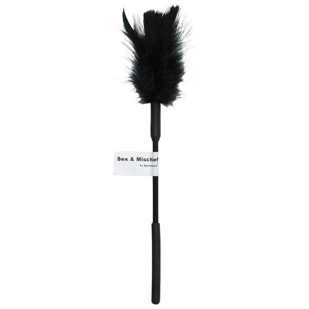 Sex & Mischief 7" Feather Tickler - Black