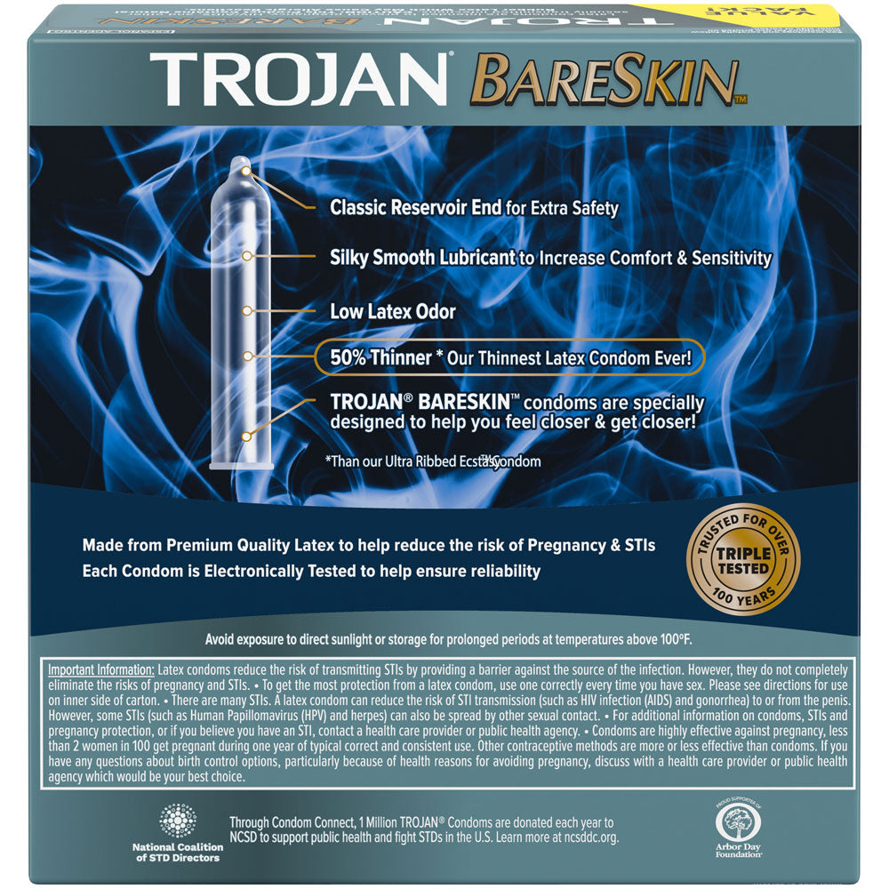 Trojan Bareskin Thin Condoms 24 Pack