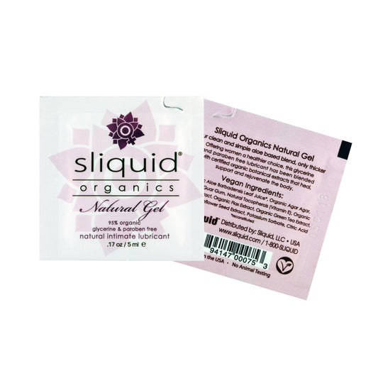 Sliquid Organics Gel Water Based Lube Pillow Pack