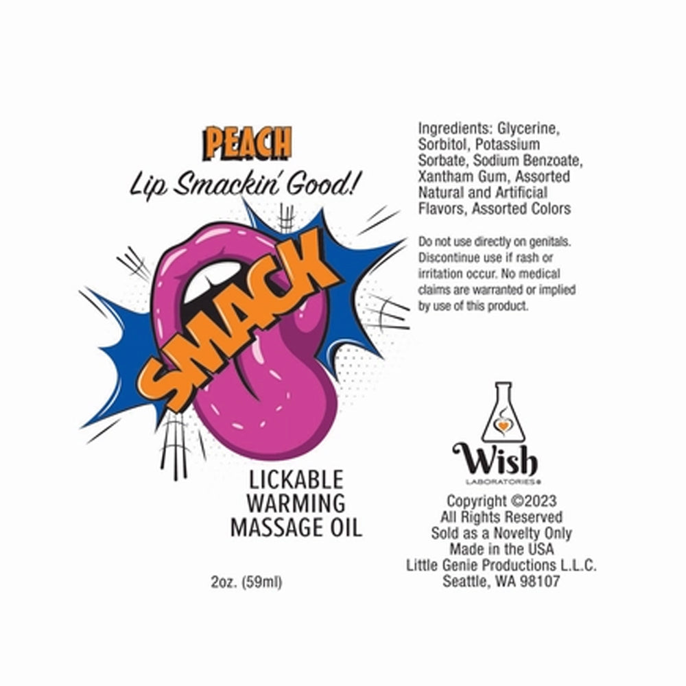 Smack Lickable Warming Massage Oil Passion 2oz