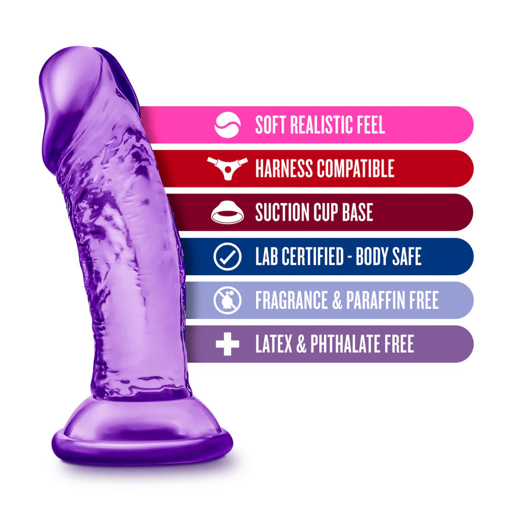 B Yours Sweet & Small 4" Dildo - Transparent Purple