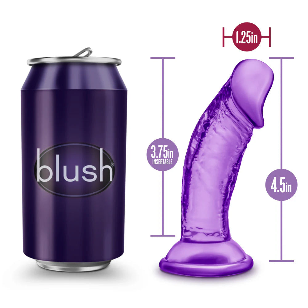 B Yours Sweet & Small 4" Dildo - Transparent Purple