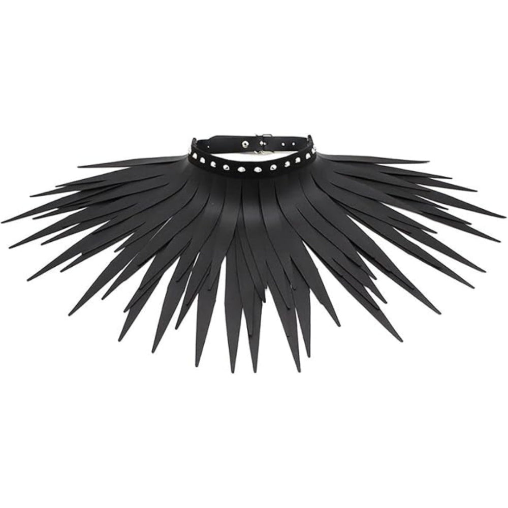 Gothic Falcon Crest Fringed Collar