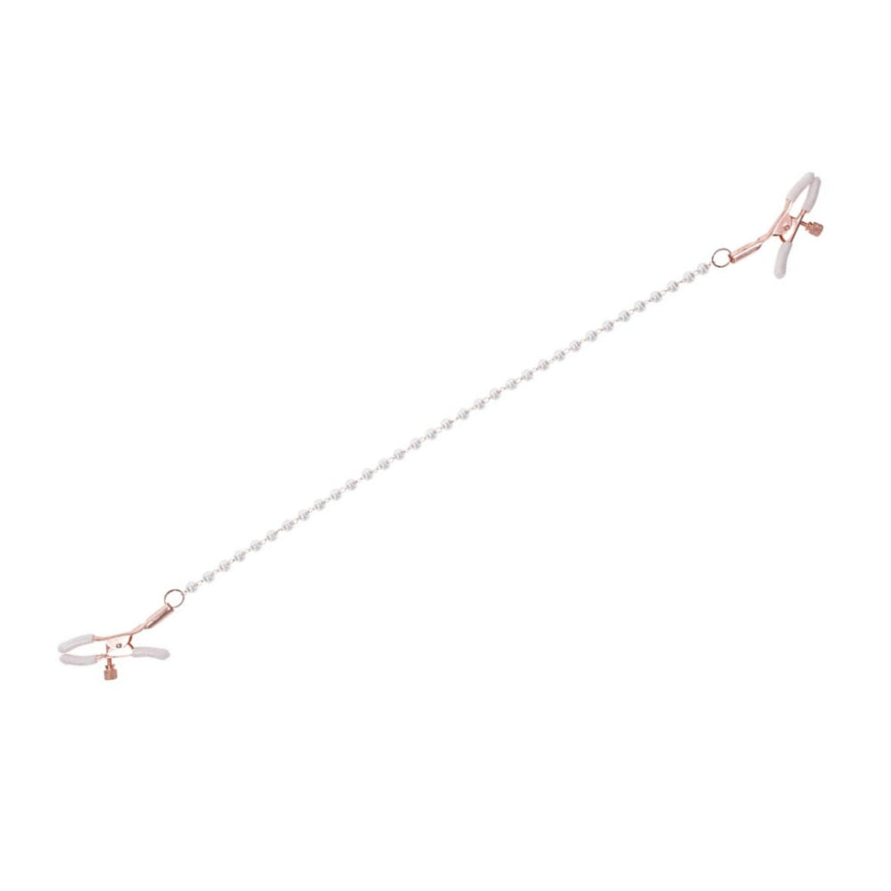 Sex & Mischief Peaches 'n Creame Pearl Nipple Clamps