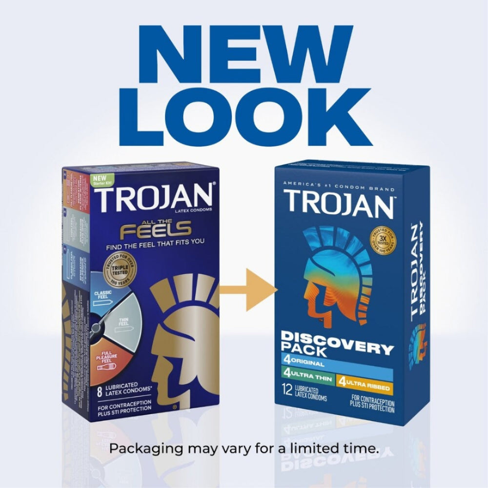 Trojan Discovery Pack Assorted Latex Condoms 12pk