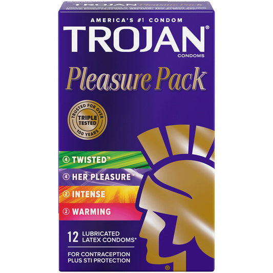 Trojan Pleasure Pack Condoms 12 Pack