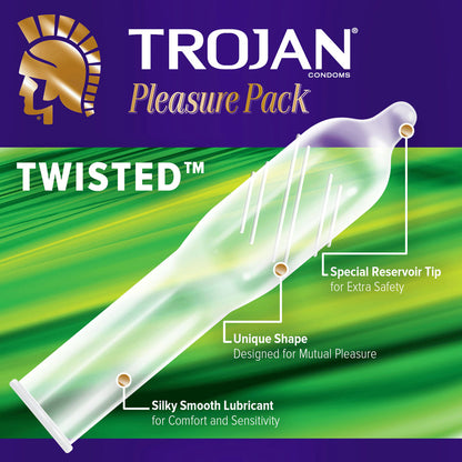 Trojan Pleasure Pack Condoms 12 Pack