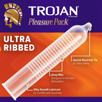 Trojan Pleasure Pack Condoms 12 Pack