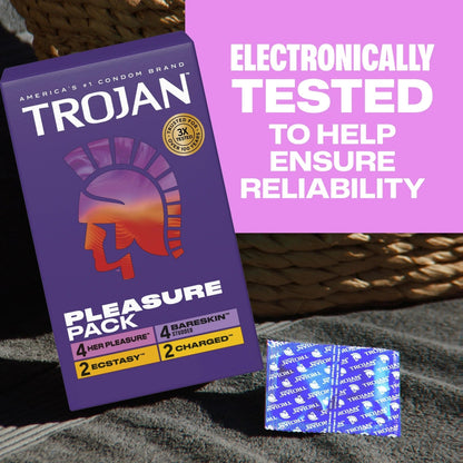 Trojan Pleasure Pack Condoms 12 Pack