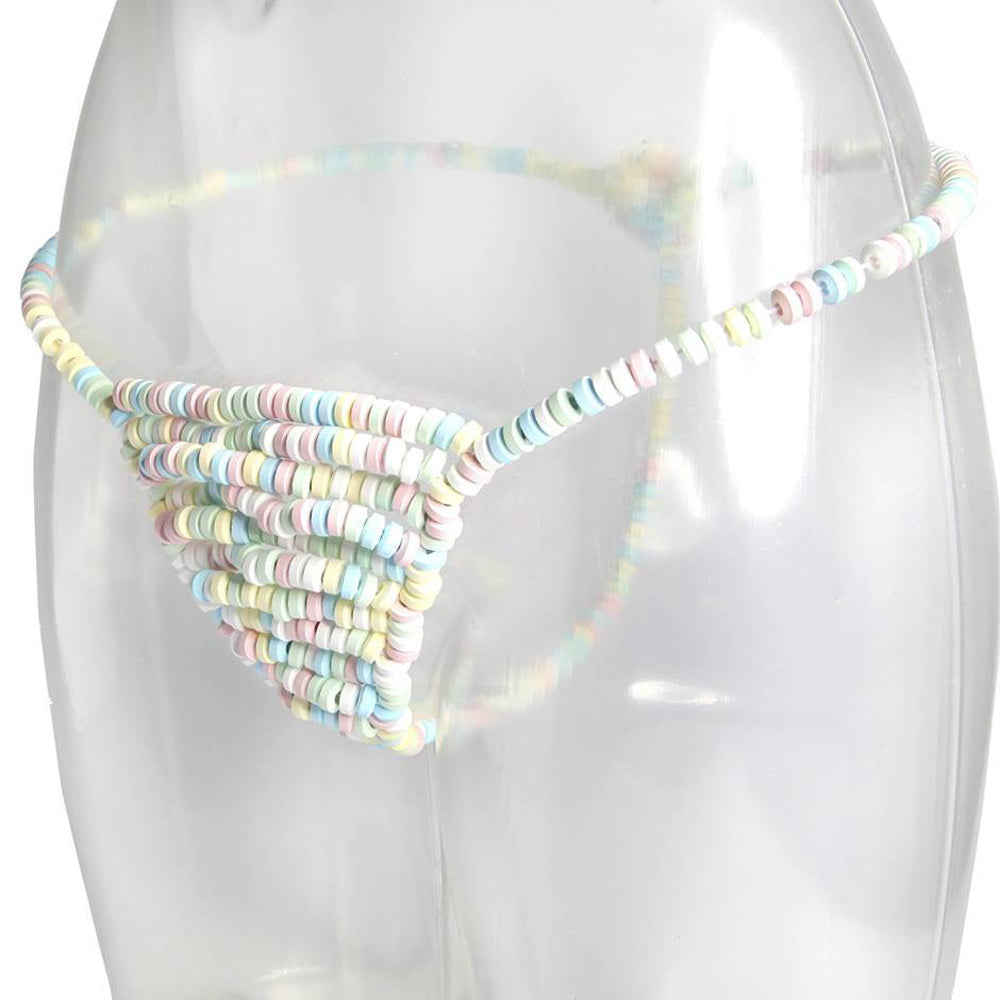 shows the front of what an edible candy panty looks like