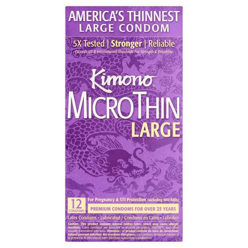 Kimono Micro Thin Large Latex Condoms 12 Pack