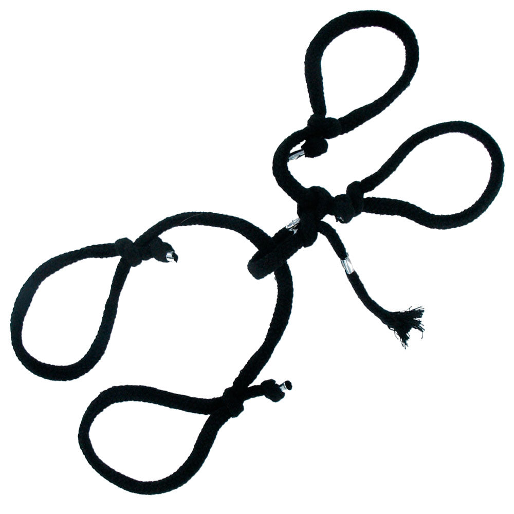 Shows the hogtie rope out of the box