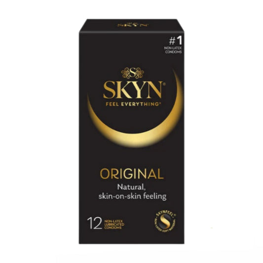 Skyn condom packaging on a white background