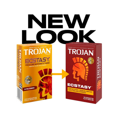 Trojan Ultra Ribbed Ecstasy Condoms 10 pack