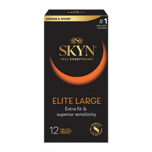 Skyn Elite Large condom packaging on a white background