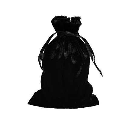 Sex Toy Storage Bag Velvet - Black 6x9