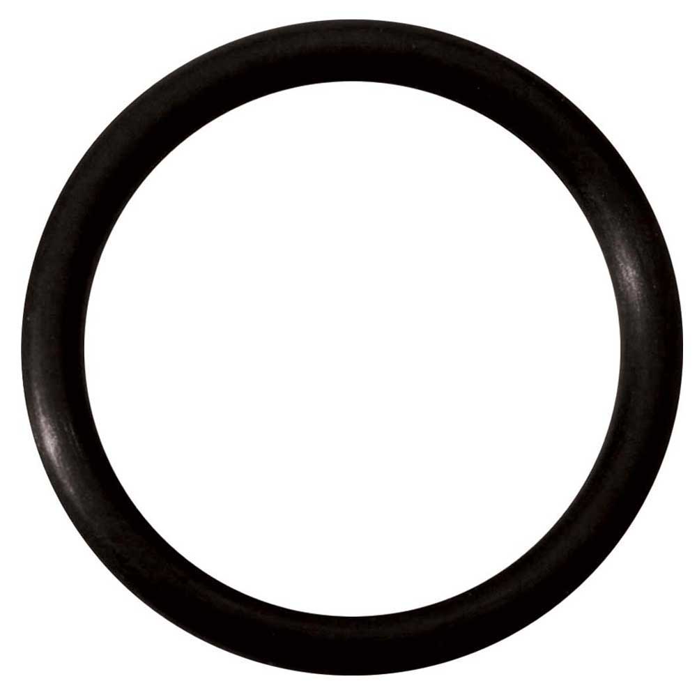 Shows a 2" black cock ring on a white background