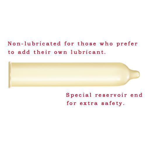 Shows a photo of the Trojan Enz condom out of its box on a white background.