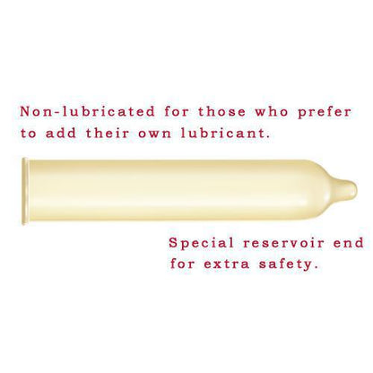 Shows a photo of the Trojan Enz condom out of its box on a white background.