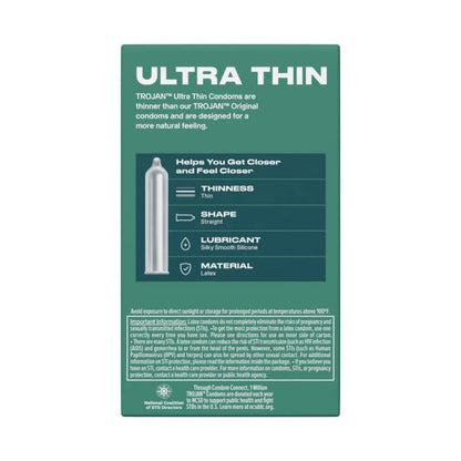 Trojan Ultra Thin Condoms 12 Pack