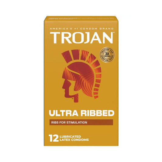 Trojan Ultra Ribbed Condoms 12 Pack