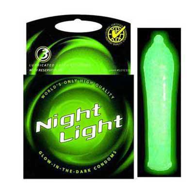 Glow In The Dark Condoms Night Light 3 Pack
