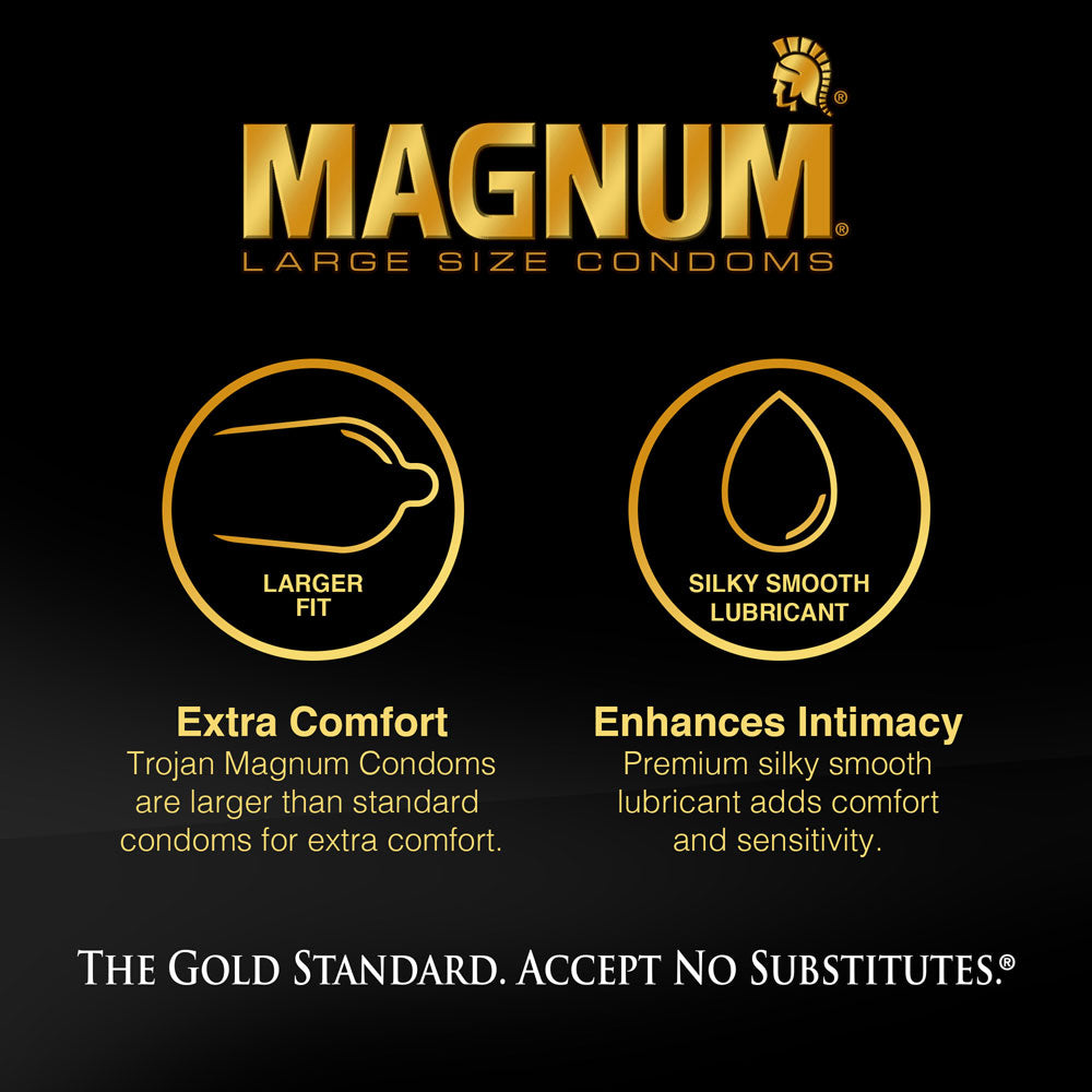 Trojan Magnum XL Extra Large Condoms 12 Pack