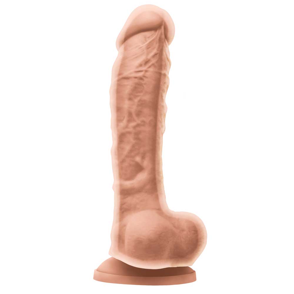 Colours Dual Density Silicone Dildo 8" - Tan