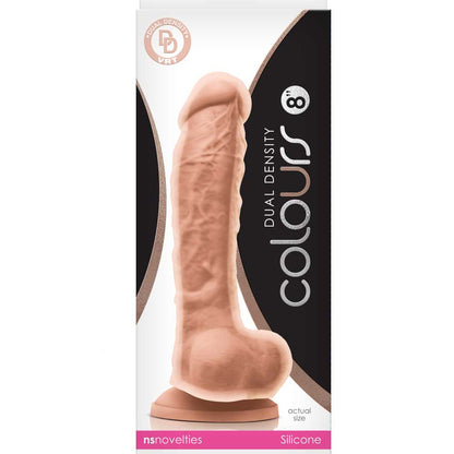 Colours Dual Density Silicone Dildo 8" - Tan