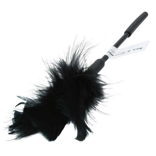 Sex & Mischief 7" Feather Tickler - Black