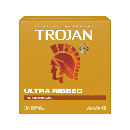 Trojan Ultra Ribbed Condoms 36 Pack