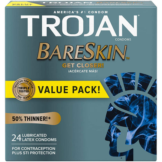 Trojan Bareskin Thin Condoms 24 Pack
