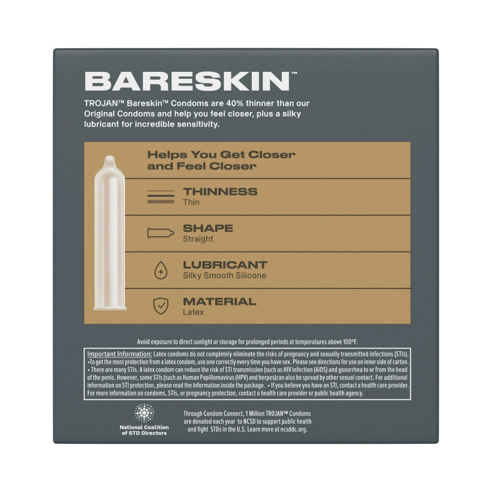 Trojan Bareskin Thin Condoms 24 Pack Condom Kingdom Trojan Bareskin Thin Condoms 24 Pack Condom Kingdom
