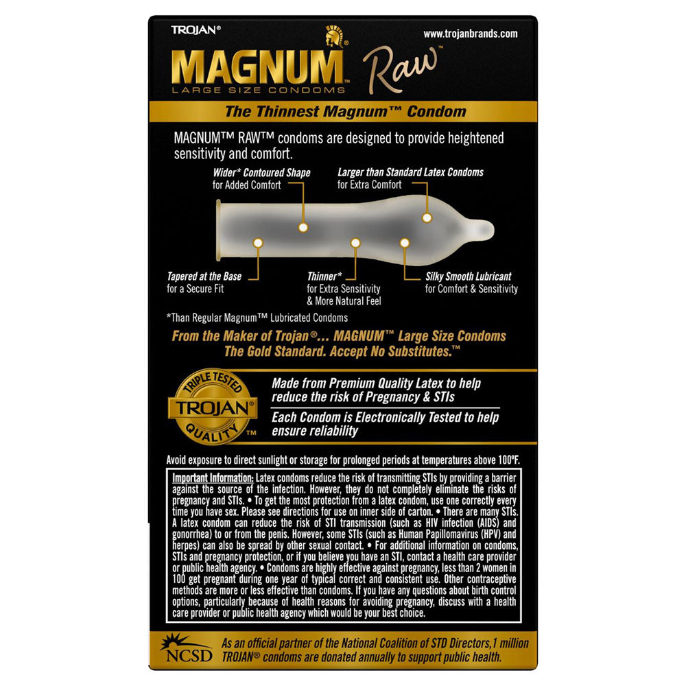 Condones Magnum Trojan Magnum Raw Thin Condoms 10 pack – Condom Kingdom