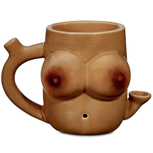 Wake & Bake Boobie Mug - Brown