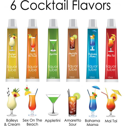 Liquor Lube Cocktail Flavored Lube 10ml Assorted