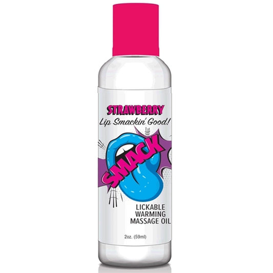Smack Lickable Warming Massage Oil Strawberry 2oz